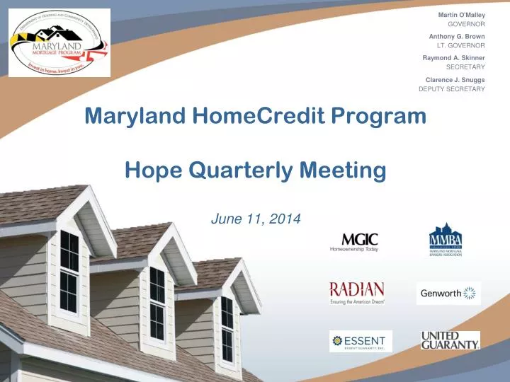 maryland homecredit program hope quarterly meeting june 11 2014