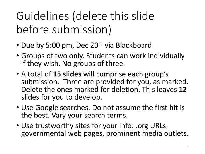 guidelines delete this slide before submission