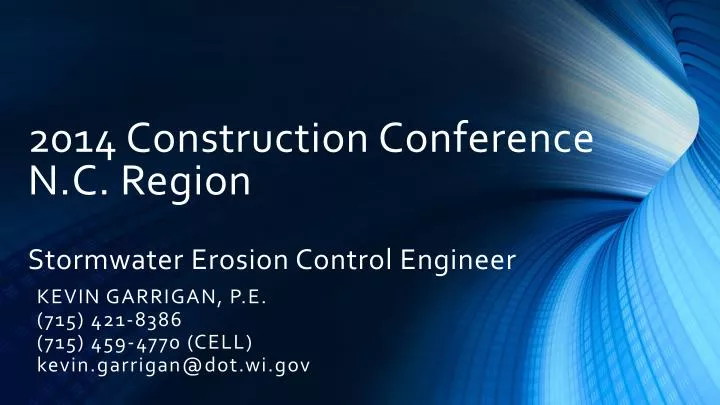 2014 construction conference n c region stormwater erosion control engineer