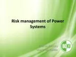 Risk management of Power Systems - slide 1