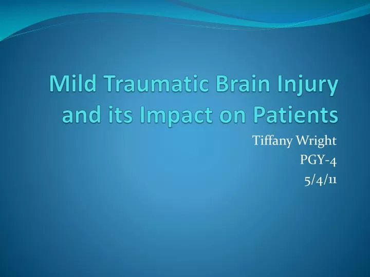 mild traumatic brain injury and its impact on patients