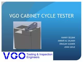 VGO CABINET CYCLE TESTER