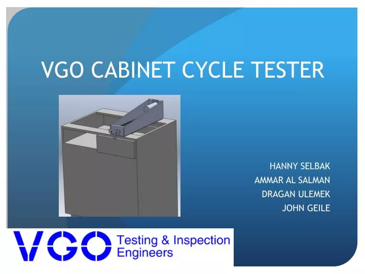 vgo cabinet cycle tester