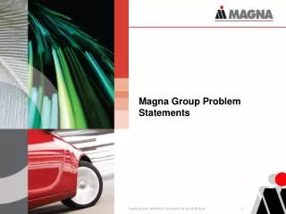 Magna Group Problem Statements