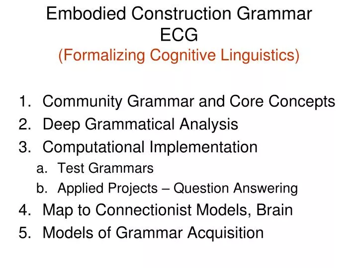 embodied construction grammar ecg formalizing cognitive linguistics