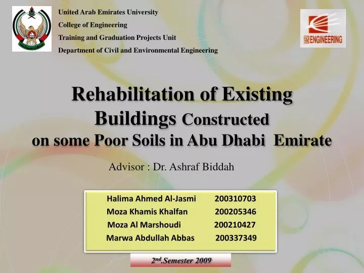 rehabilitation of existing buildings constructed on some poor soils in abu dhabi emirate