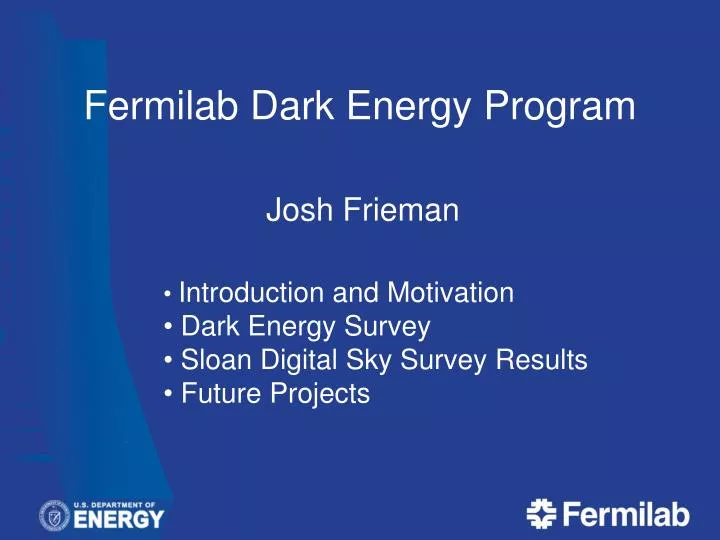fermilab dark energy program