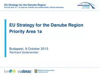 EU Strategy for the Danube Region Priority Area 1a