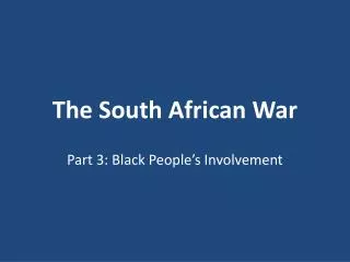 The South African War