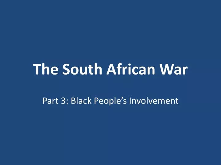 the south african war
