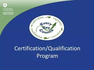 Certification/Qualification Program