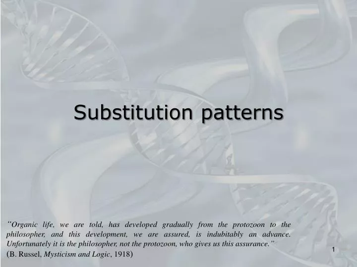 substitution patterns