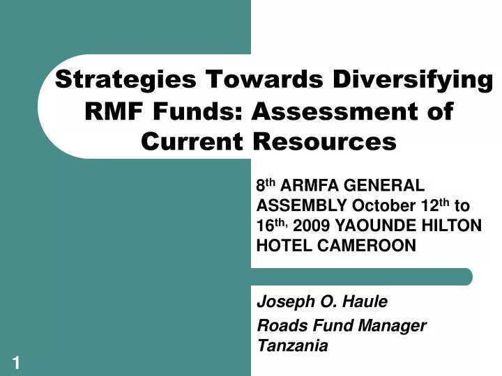 joseph o haule roads fund manager tanzania