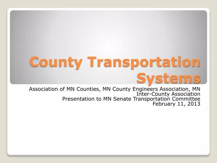 county transportation systems