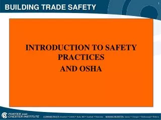 BUILDING TRADE SAFETY