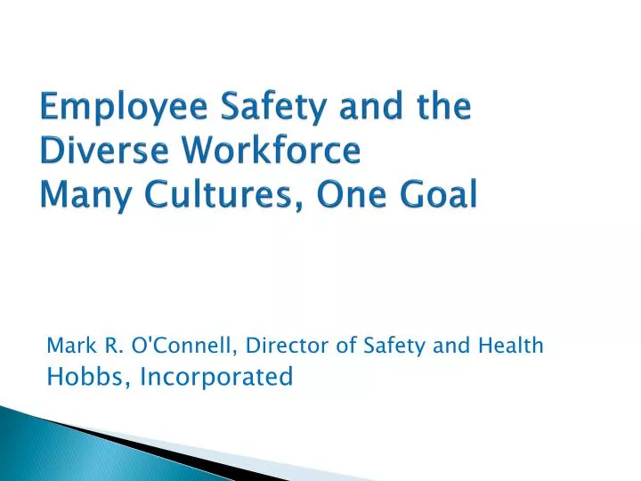 employee safety and the diverse workforce many cultures one goal