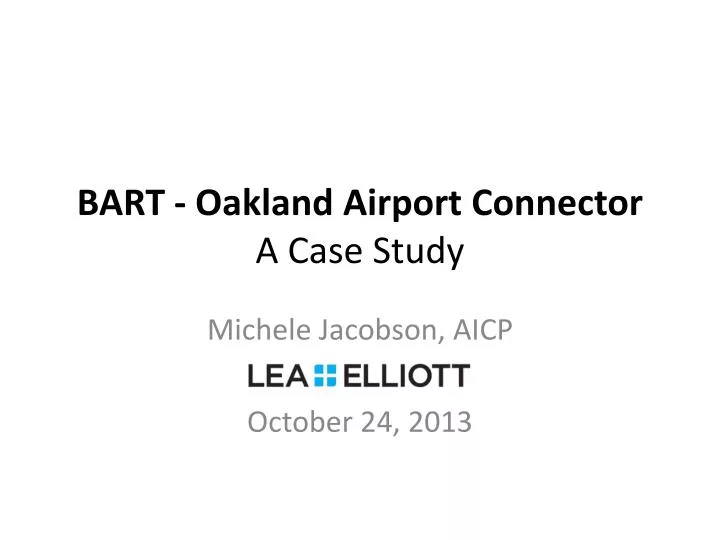 bart oakland airport connector a case study