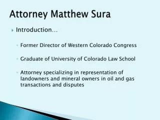 Attorney Matthew Sura