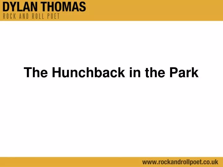 the hunchback in the park