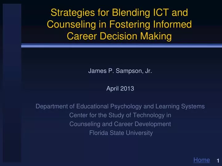 strategies for blending ict and counseling in fostering informed career decision making