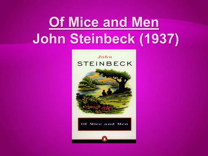 of mice and men john steinbeck 1937