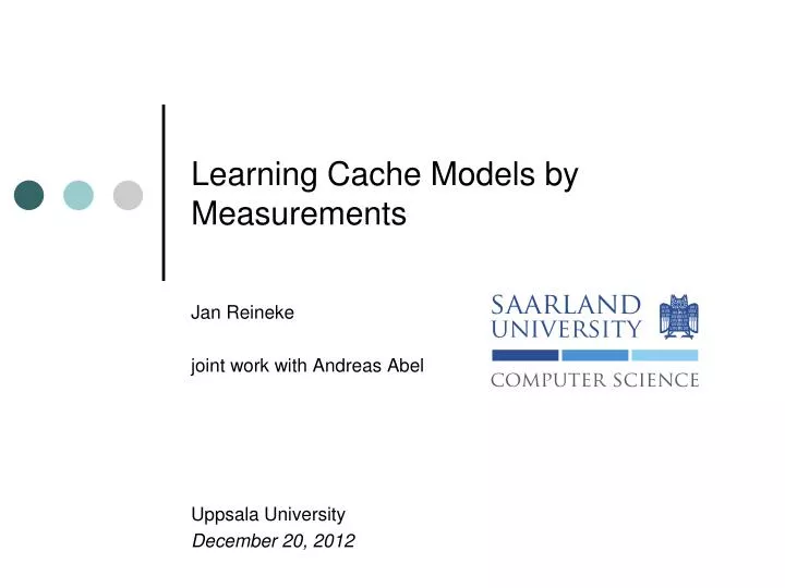 learning cache models by measurements