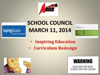 SCHOOL COUNCIL MARCH 11, 2014