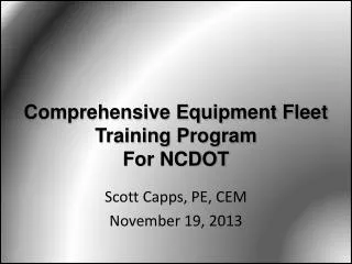 Scott Capps, PE, CEM November 19, 2013