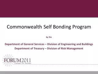 Commonwealth Self Bonding Program