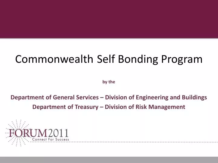 commonwealth self bonding program