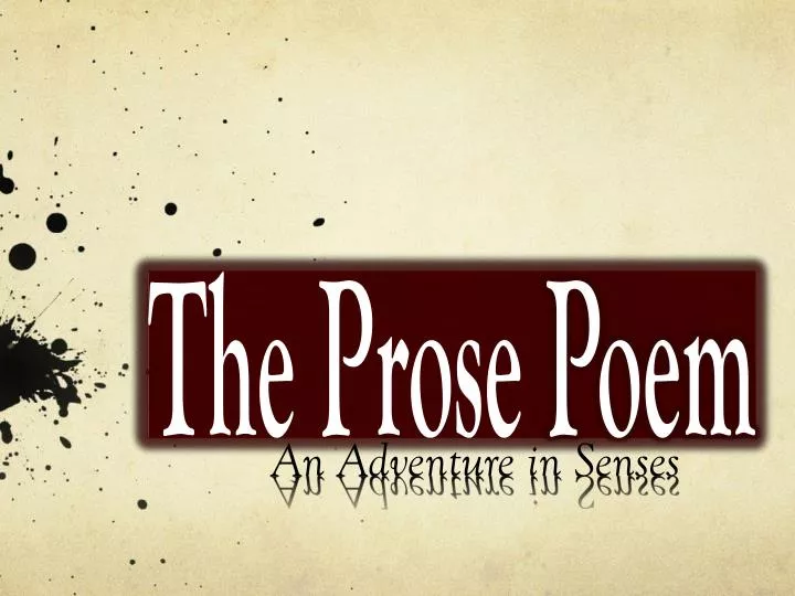 the prose poem