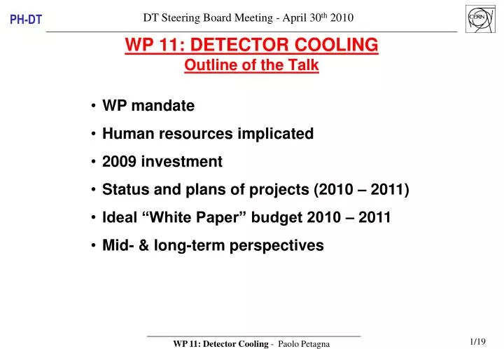 wp 11 detector cooling outline of the talk