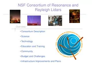 NSF Consortium of Resonance and Rayleigh Lidars