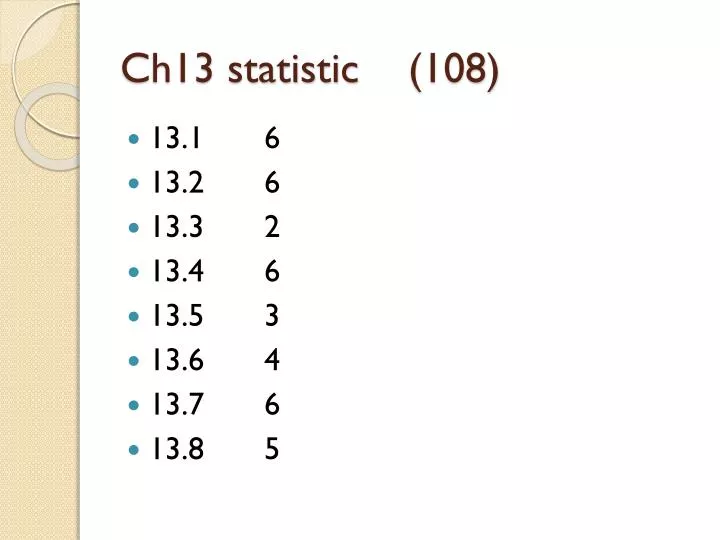 ch13 statistic 108