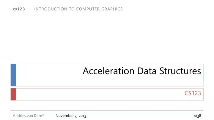 acceleration data structures