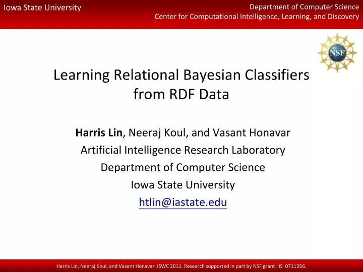 learning relational bayesian classifiers from rdf data