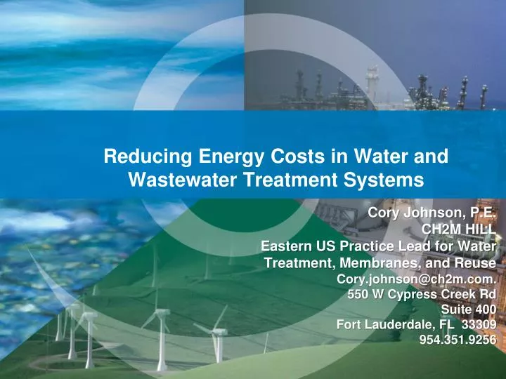 reducing energy costs in water and wastewater treatment systems