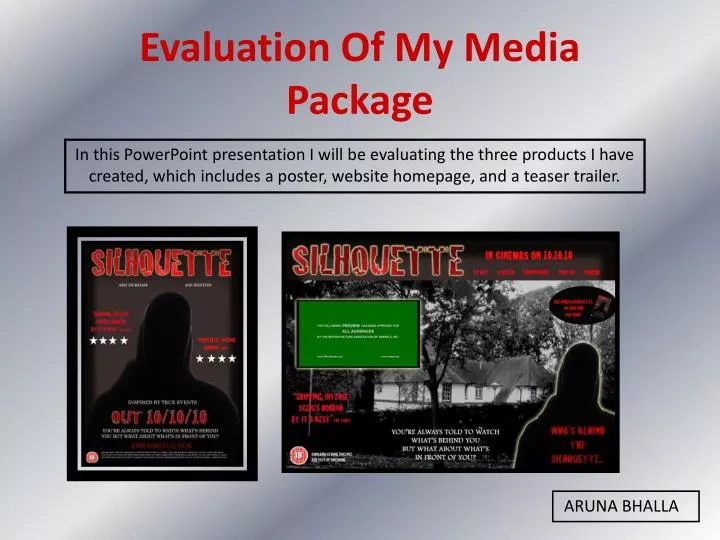 evaluation of my media package