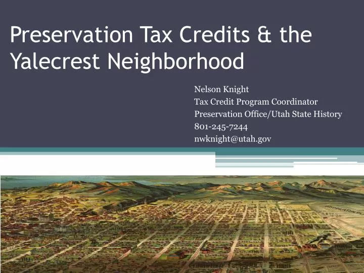 preservation tax credits the yalecrest neighborhood