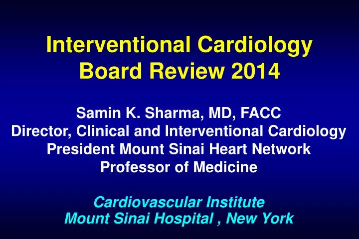 interventional cardiology board review 2014