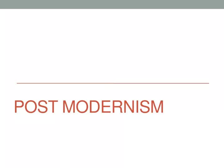 post modernism
