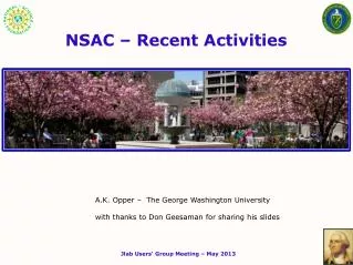 NSAC – Recent Activities