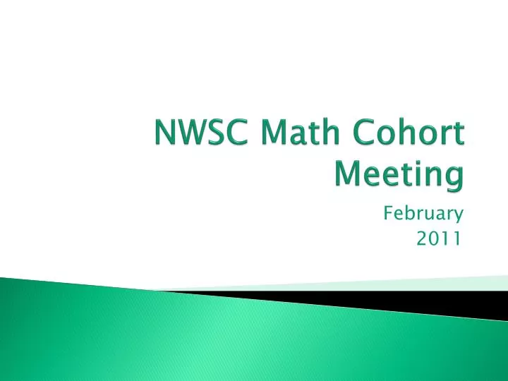 nwsc math cohort meeting
