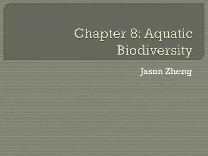 chapter 8 aquatic biodiversity