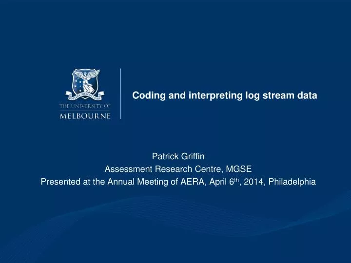 coding and interpreting log stream data