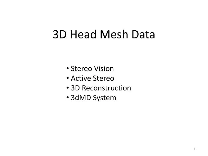 3d head mesh data