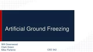 Artificial Ground Freezing