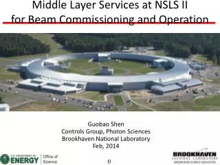 Middle Layer Services at NSLS II for Beam Commissioning and Operation
