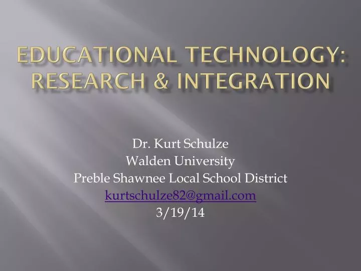 educational technology research integration