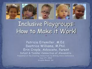 Inclusive Playgroups: How to Make it Work!